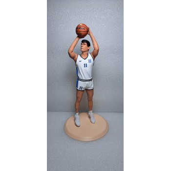 20 cm Handpainted Figure Nikos Filippou Greece (Hellas) Eurobasket Winners